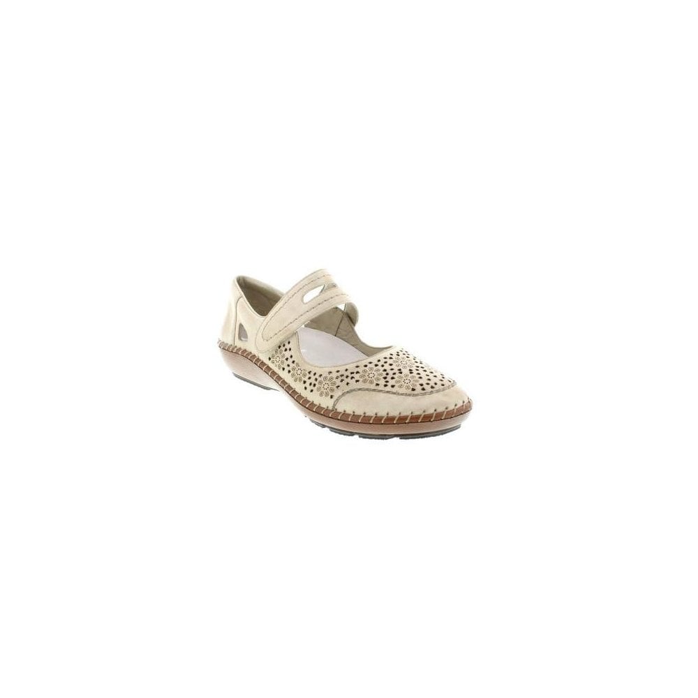 Rieker Cindy Bar Shoe - Beige - image 001 |ww_colour=beige|ww_order=001|