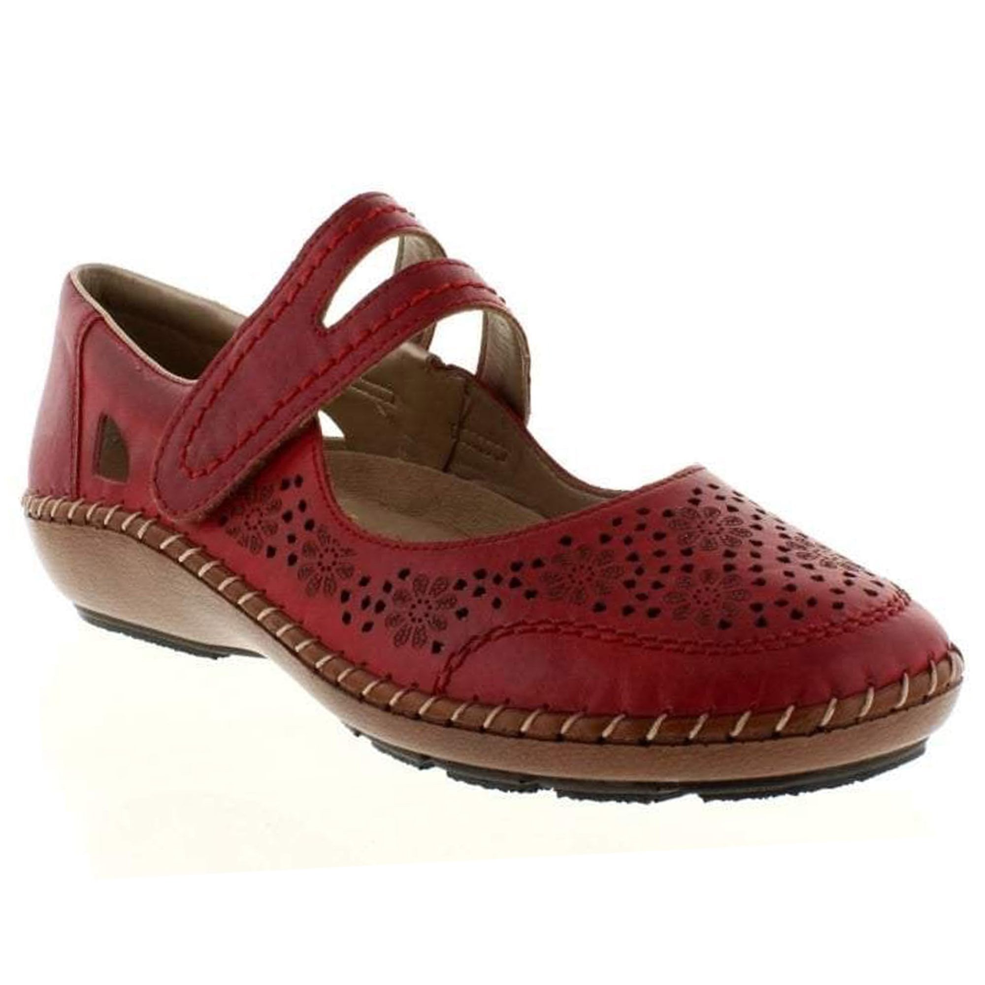 Rieker Cindy Bar Shoe - Red - image 001 |ww_colour=red|ww_order=001|