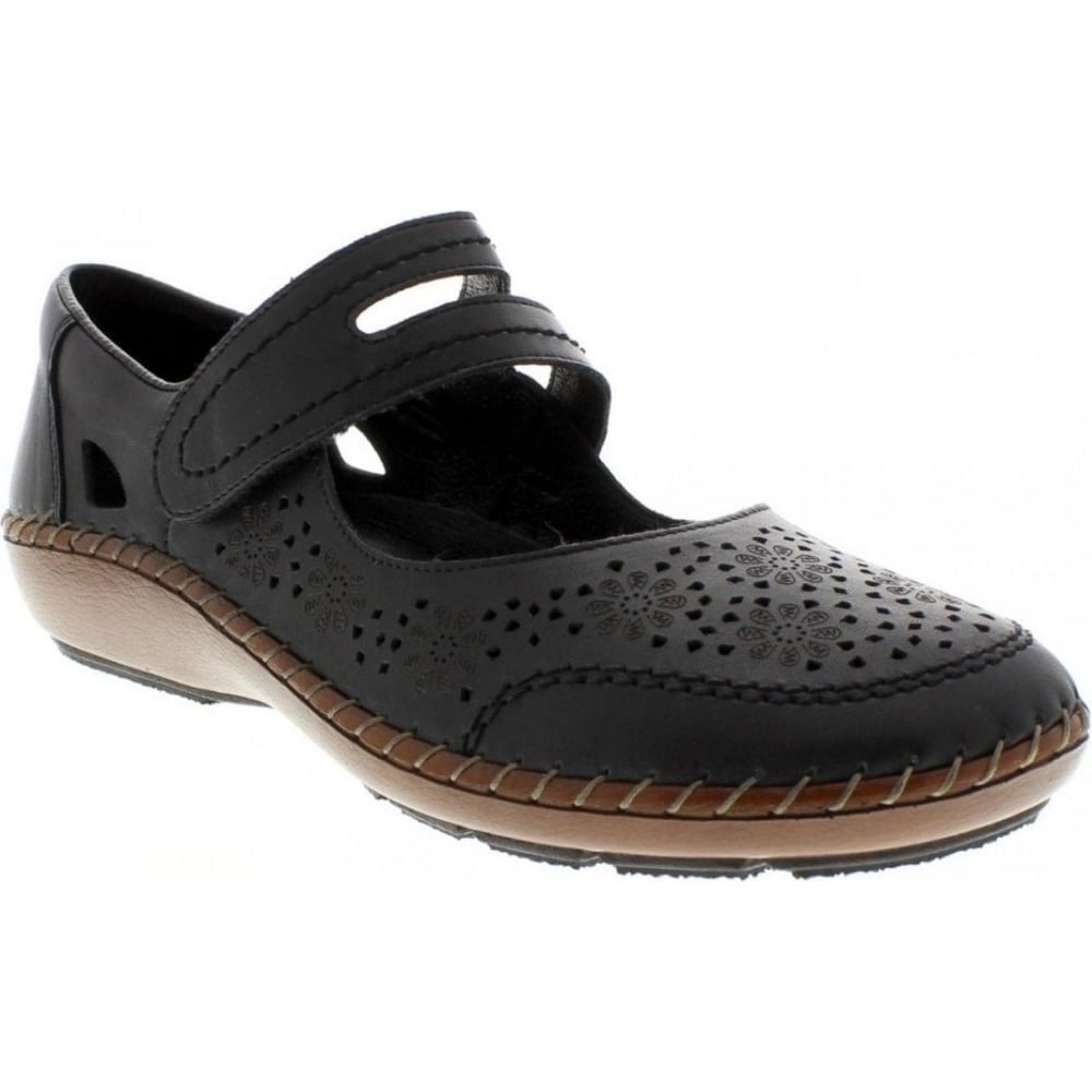 Rieker Cindy Bar Shoe - Black - image 001 |ww_colour=black|ww_order=001|