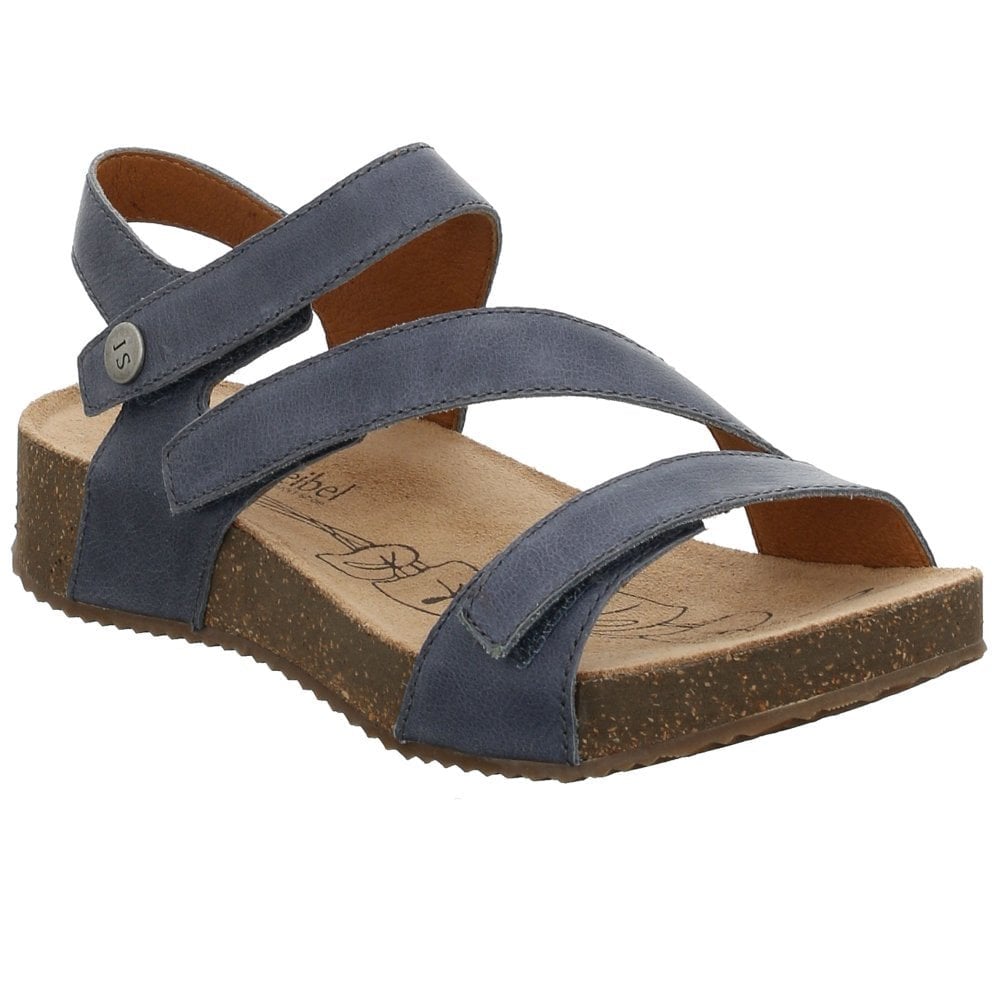 Josef Seibel Tonga 25, 3 Hook & Loop Fastening Strap Sandal - Blue - image 001 |ww_colour=blue|ww_order=001|