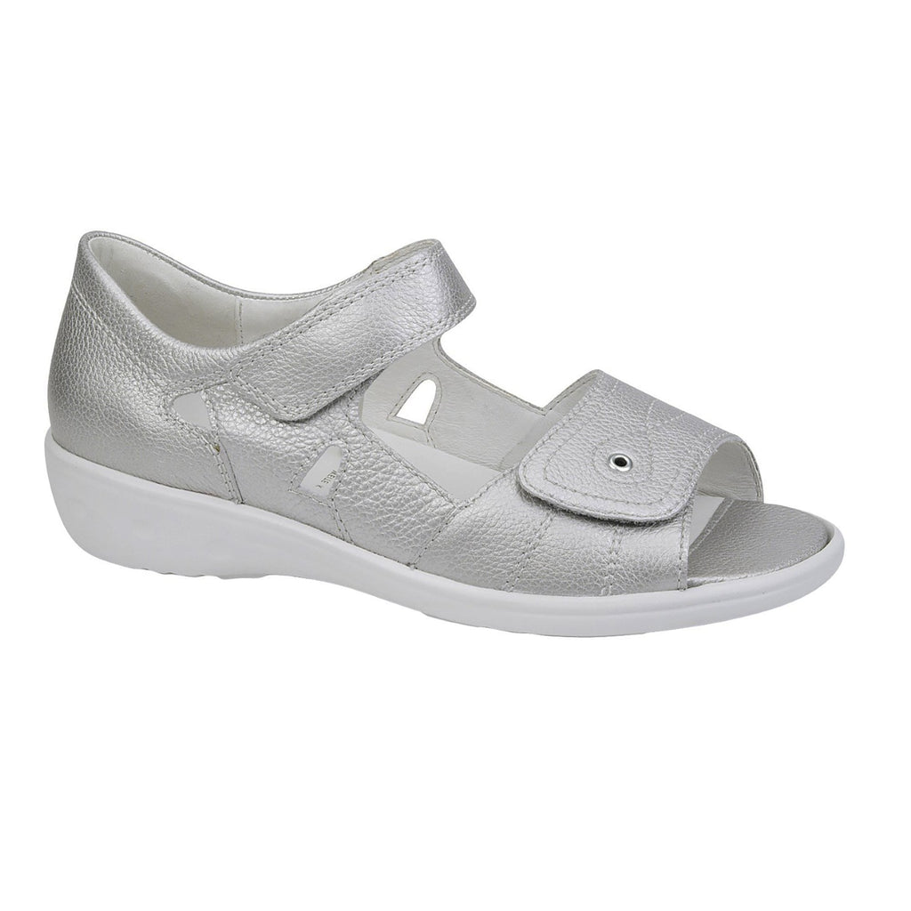 Waldlaufer Kara Hook & Loop Fastening Sandal - Silver - image 001 |ww_colour=silver|ww_order=001|