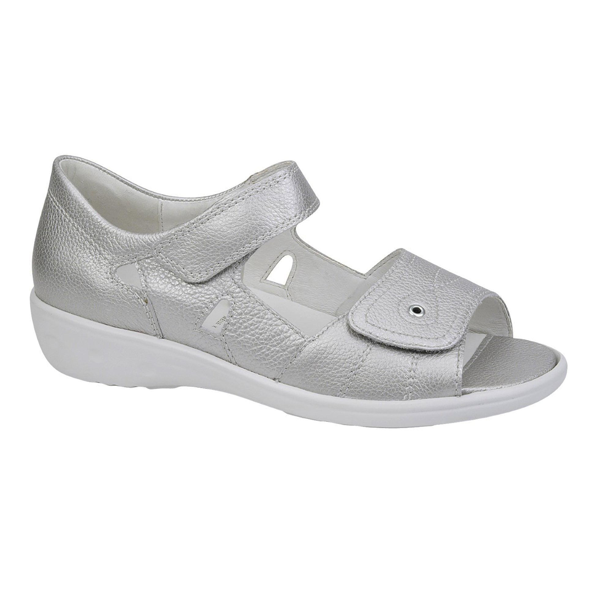 Waldlaufer Kara Hook & Loop Fastening Sandal - Silver - image 001 |ww_colour=silver|ww_order=001|