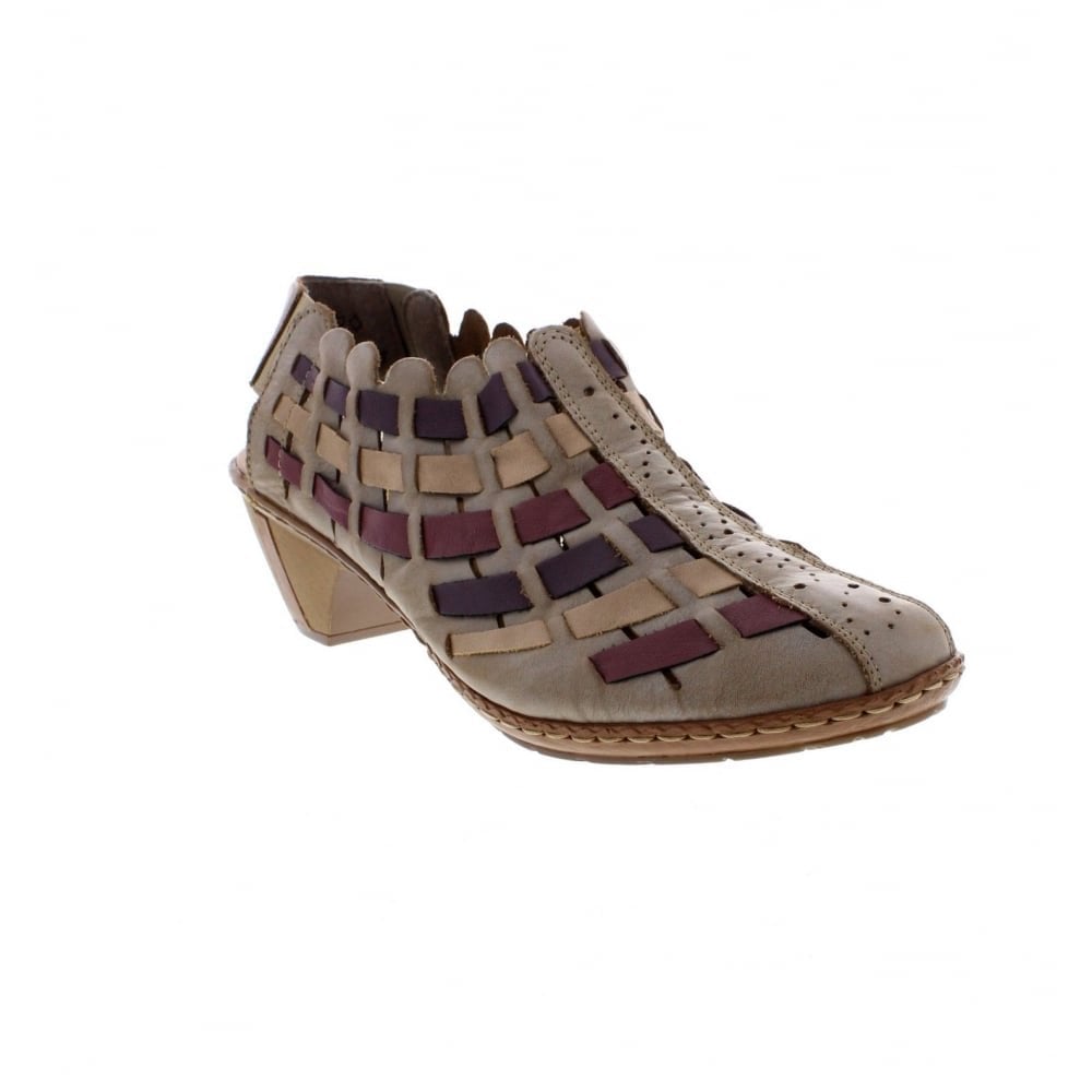 Rieker Sina Slip on Shoe - Beige Combi - image 001 |ww_colour=beige-combi|ww_order=001|