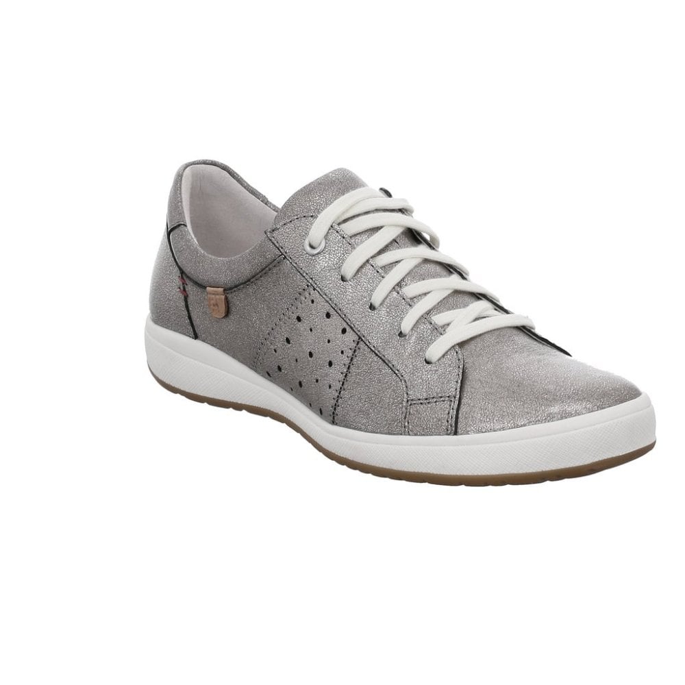 Josef Seibel Caren 01 Lace Up Casual Shoe - Metallic Platin - image 001 |ww_colour=metallic-platin|ww_order=001|