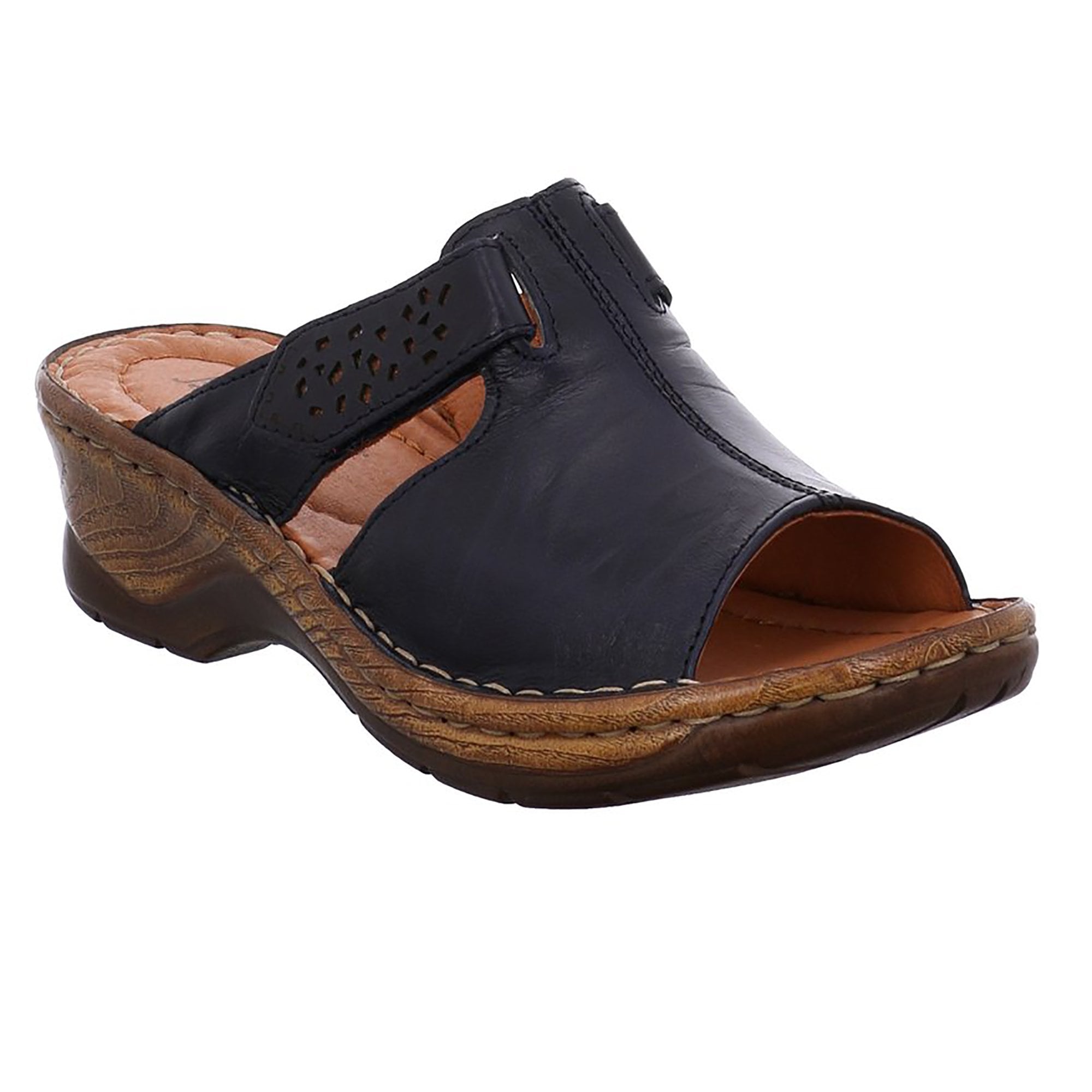 Josef Seibel Leather Clog - Ocean - image 001 |ww_colour=ocean|ww_order=001|
