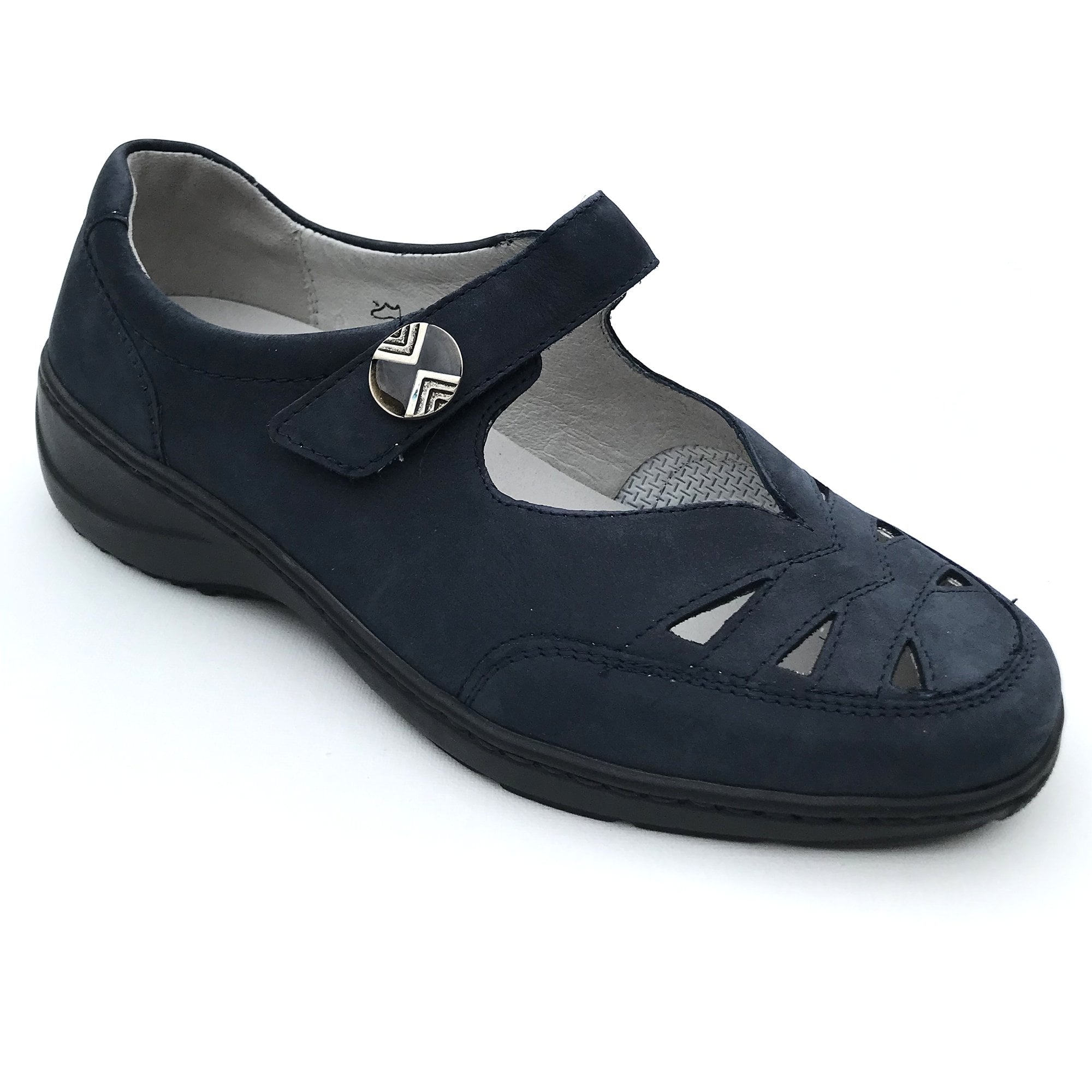 Waldlaufer Kya Hook & Loop Fastening Shoe - Navy - image 001 |ww_colour=navy|ww_order=001|