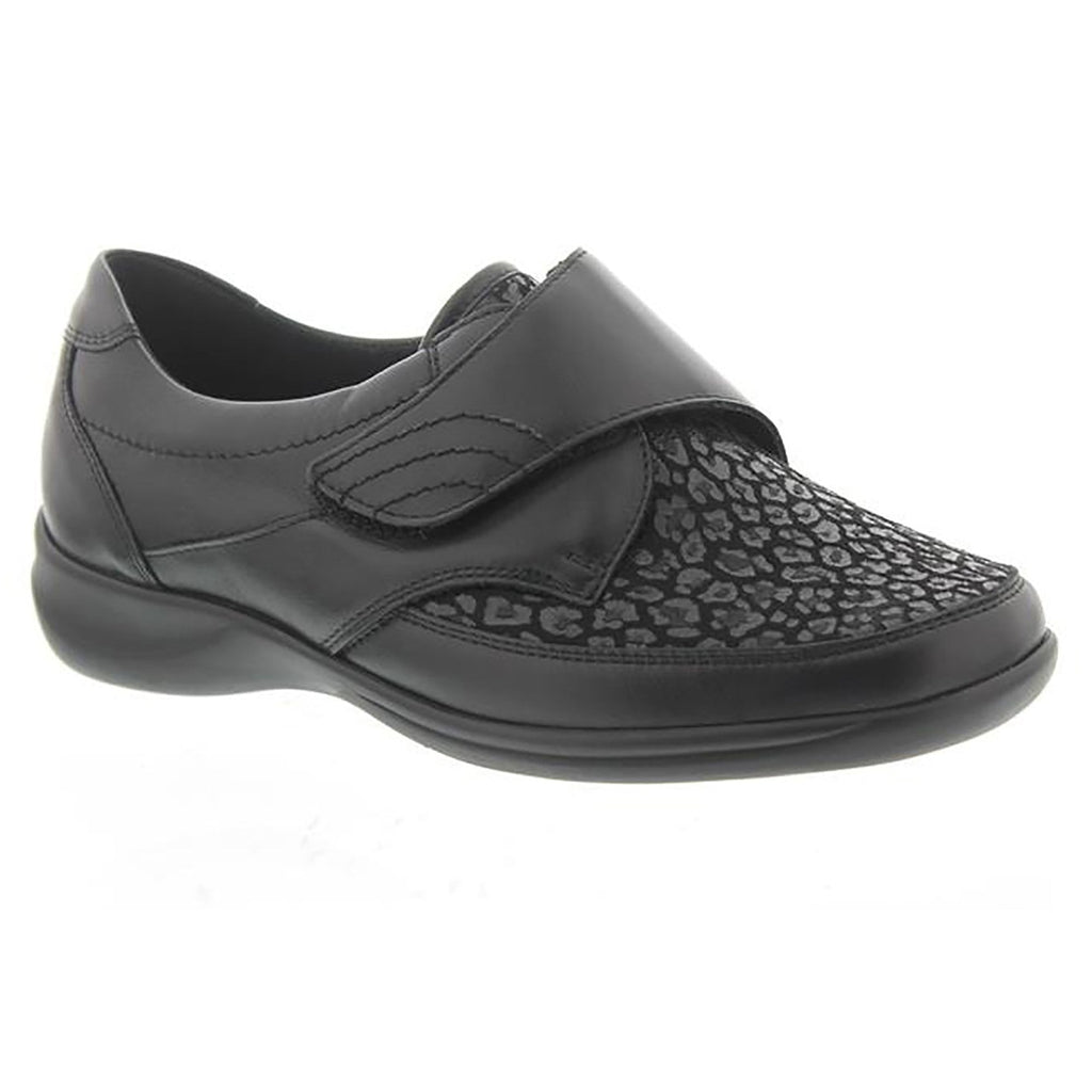 Waldlaufer Millu M Fit EEEE Hook & Loop Shoe - Black Leopard - image 001 |ww_colour=black-leopard|ww_order=001|