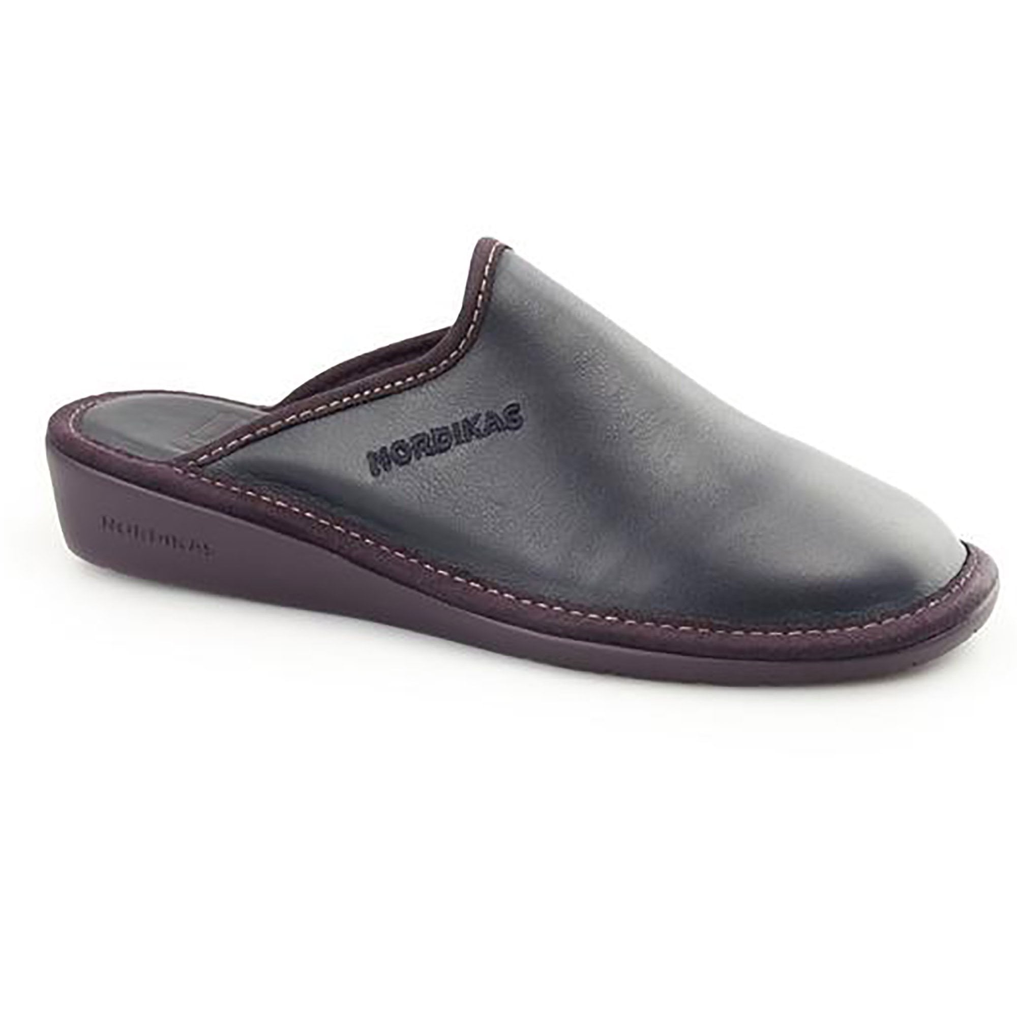 Nordikas Womens 347 Leather Mule Slipper - Marino/Blue - image 001 |ww_colour=marino-blue|ww_order=001|