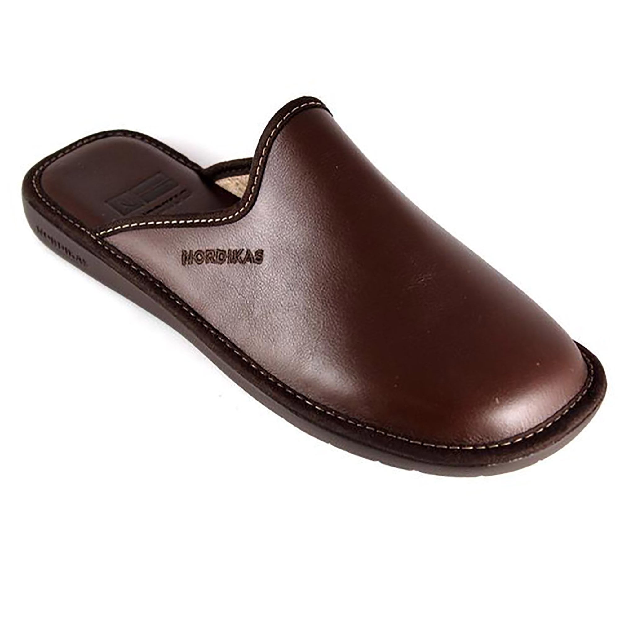 Nordikas Mens 131 Mule Leather Slipper - Moka/Brown - image 001 |ww_colour=moka-brown|ww_order=001|