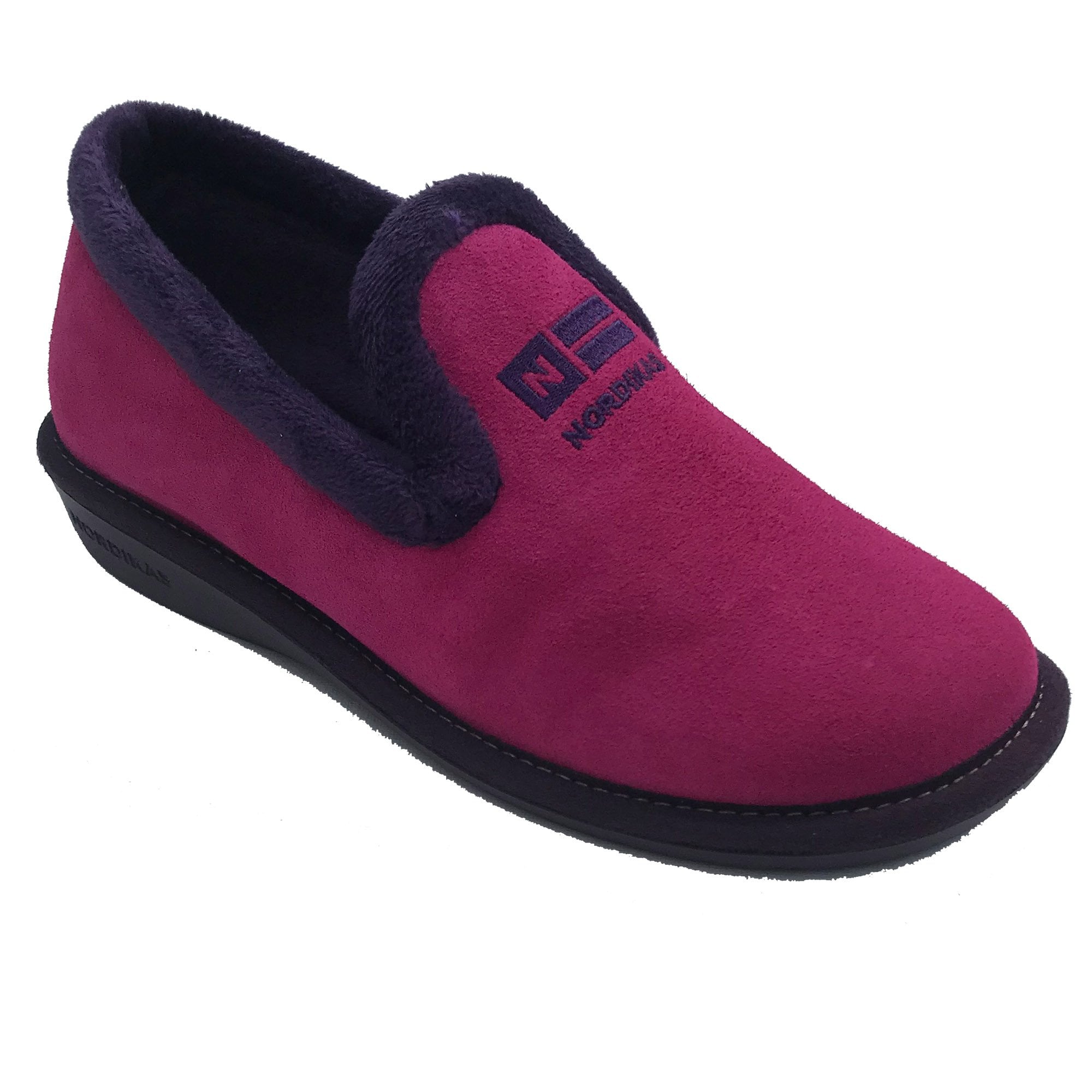 Nordikas Womens 305 Full Suede Slipper - Fresa/Pink - image 005 |ww_colour=fresa-pink|ww_order=005|