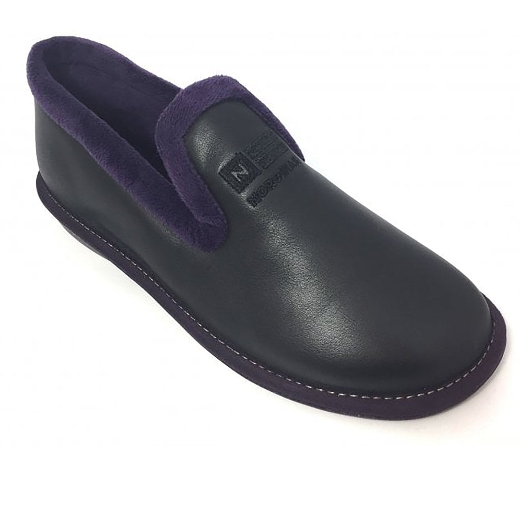 Nordikas Womens 305 Full Leather Slipper - Negro/Black - image 001 |ww_colour=negro-black|ww_order=001|