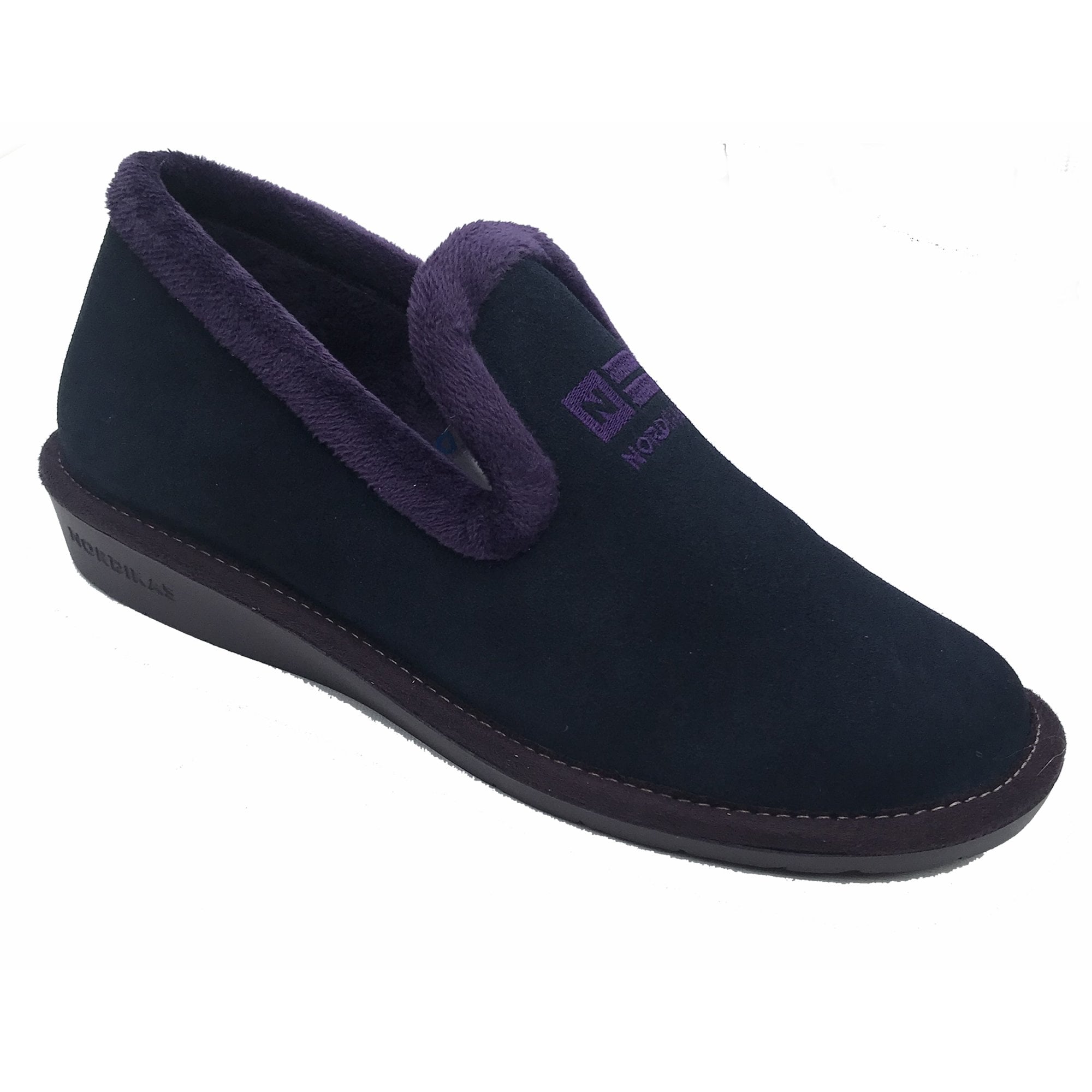 Nordikas Womens 305 Full Suede Slipper - Marino/Blue - image 001 |ww_colour=marino-blue|ww_order=001|