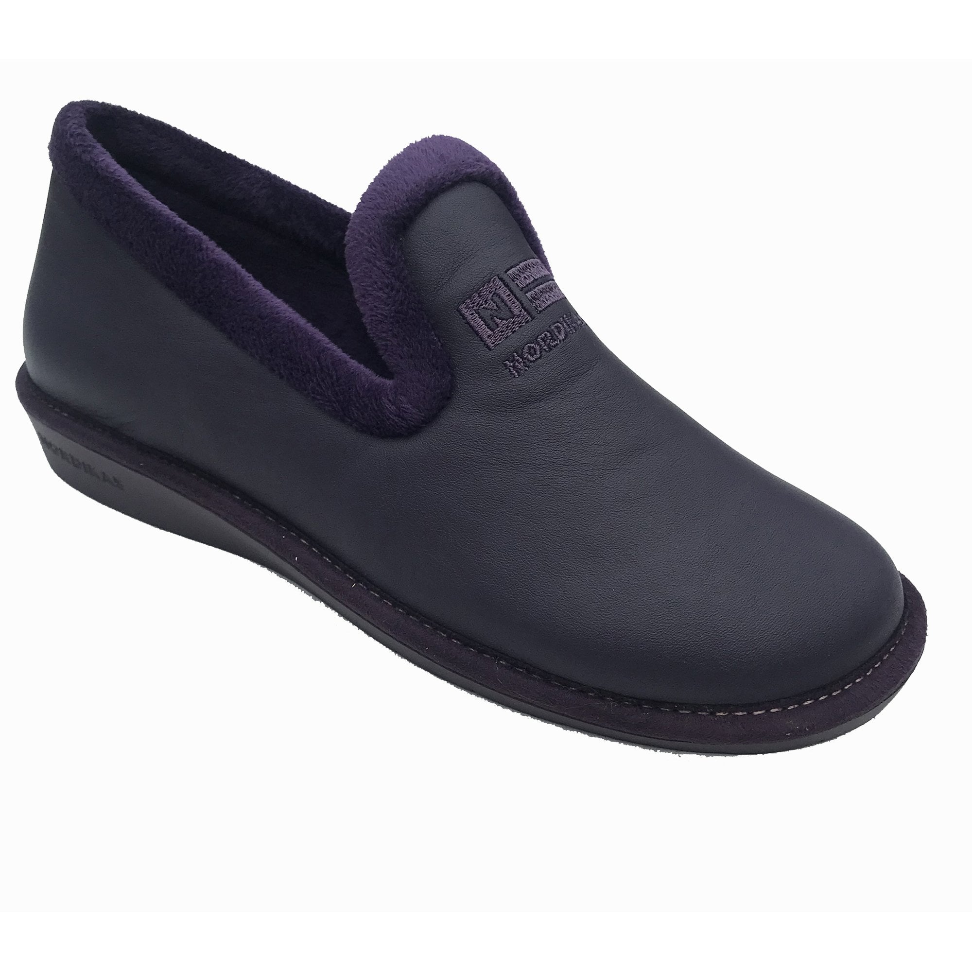 Nordikas Womens 305 Full Leather Slipper - Purpura/Purple - image 001 |ww_colour=purpura-purple|ww_order=001|