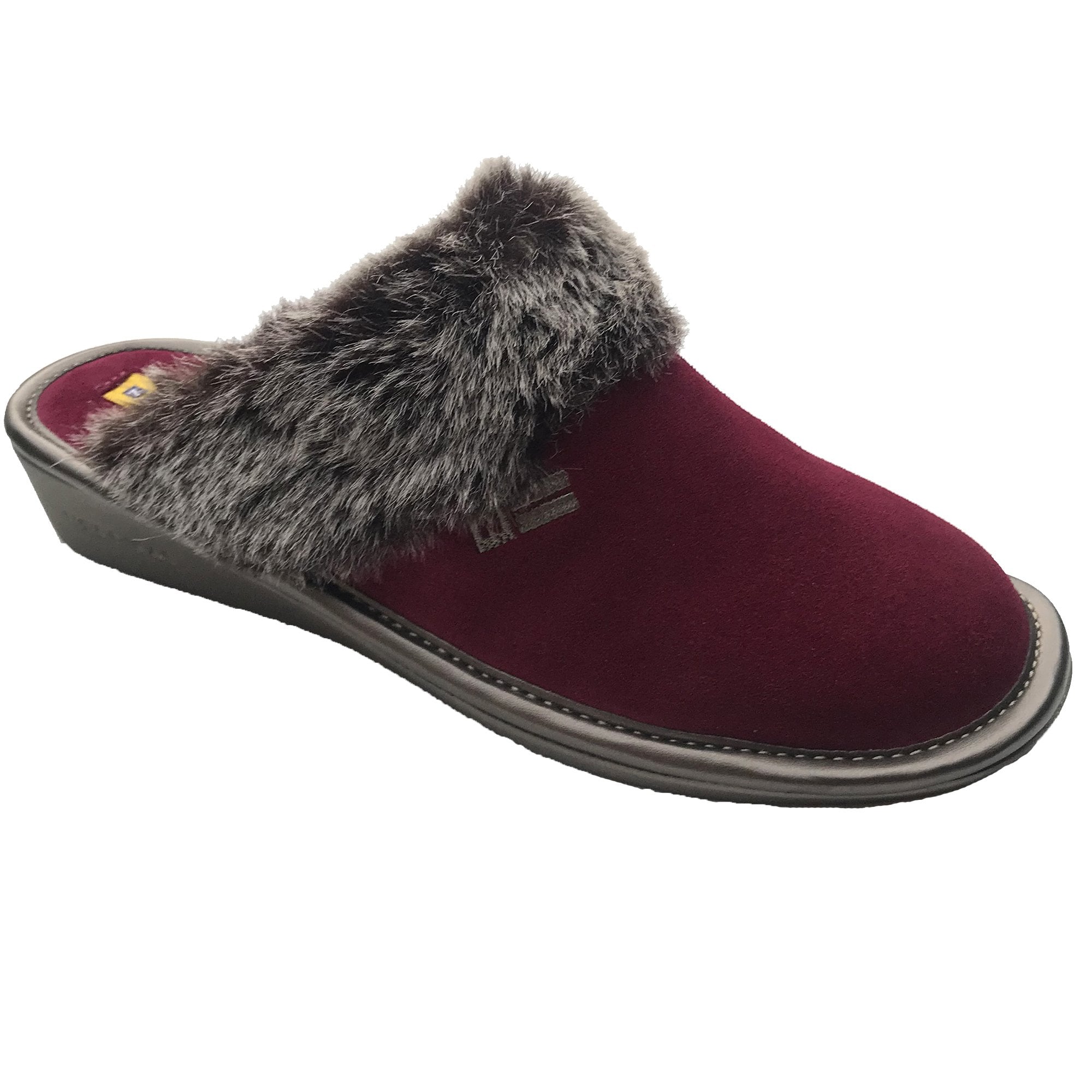 Nordikas Womens 1357 Suede Mule Slipper - Vino/Red - image 001 |ww_colour=vino-red|ww_order=001|