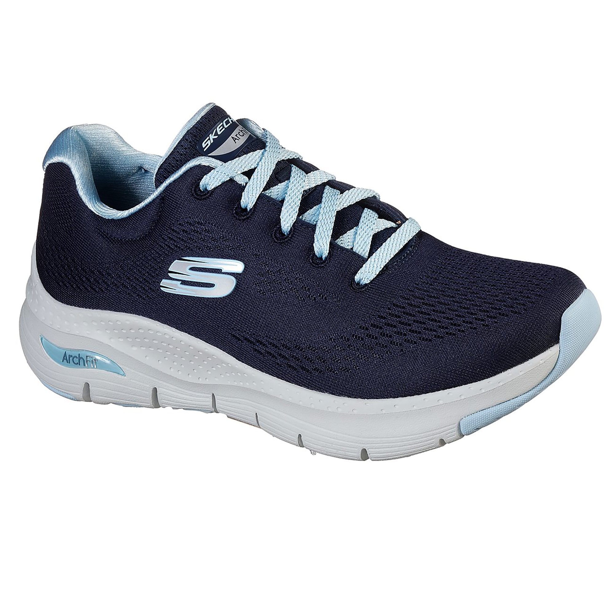 Skechers Arch Fit Big Appeal Lace Up Trainer Shoe - Navy - image 001 |ww_colour=navy|ww_order=001|