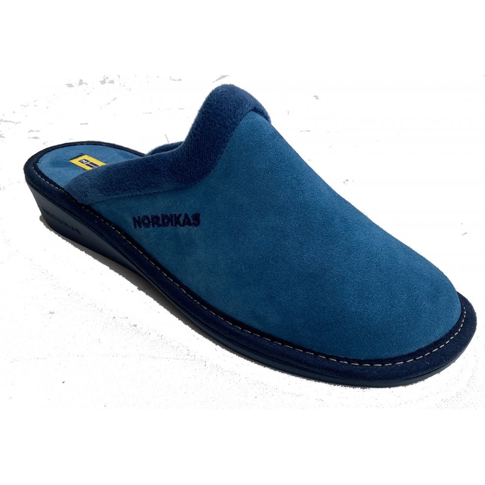 Nordikas Womens 234 Mule Suede Slipper - Petrol - image 001 |ww_colour=petrol|ww_order=001|