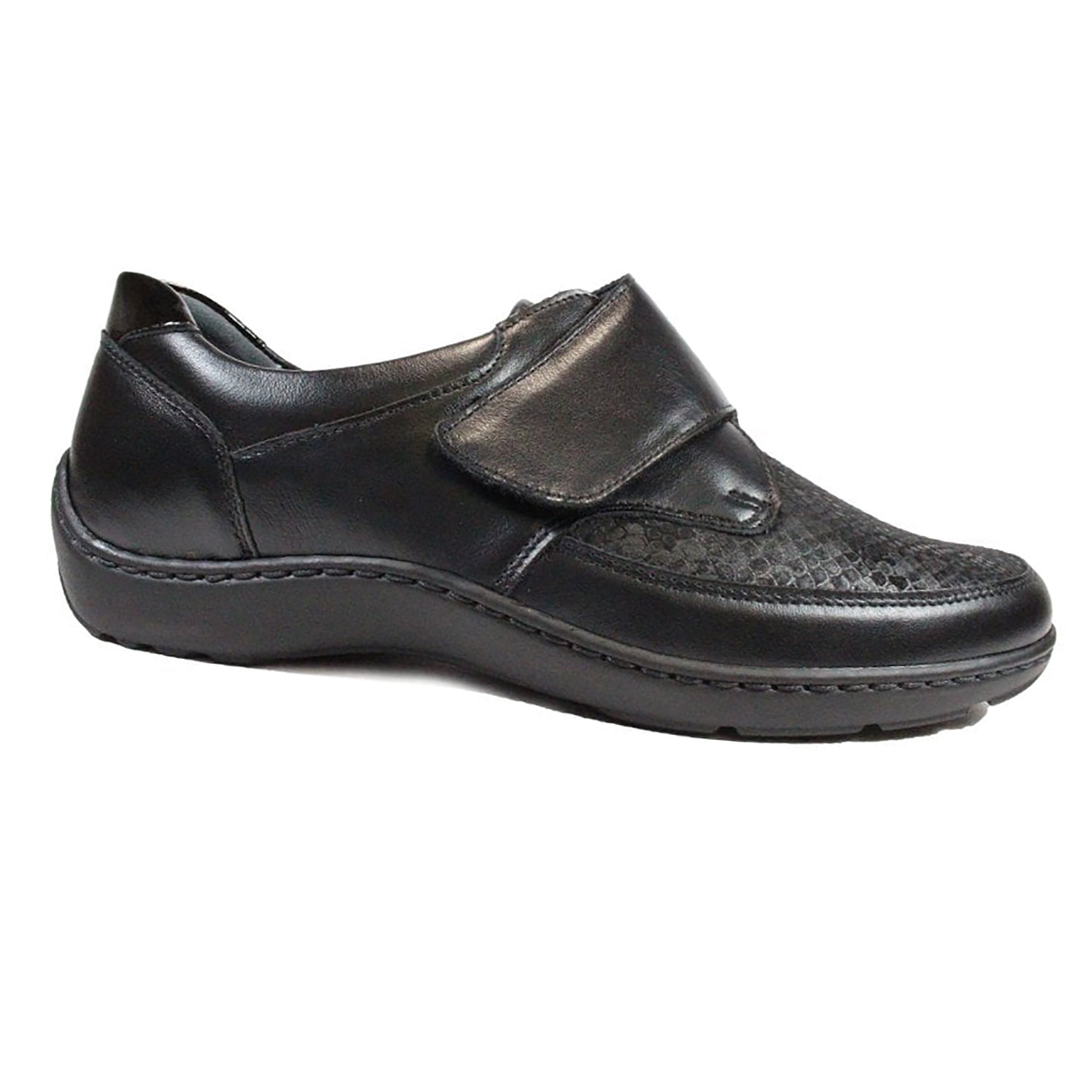 Waldlaufer Henni-Soft Women's Shoes - Black Croc - image 001 |ww_colour=black-croc|ww_order=001|