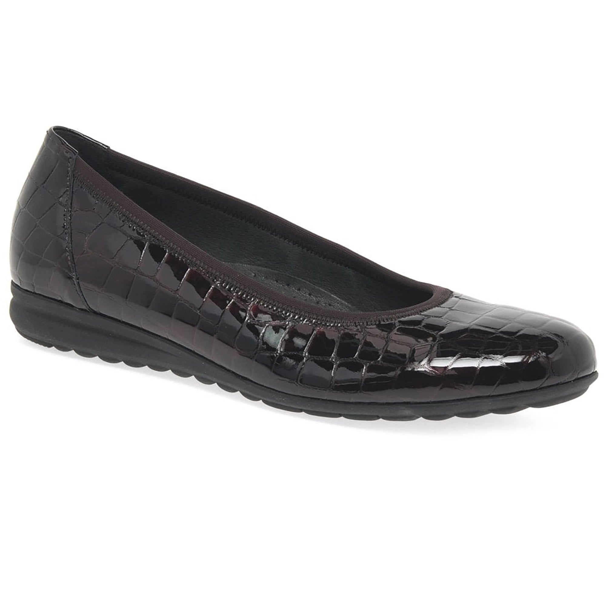 Gabor Splash Ballerina Shoe - Merlot - image 001 |ww_colour=merlot|ww_order=001|