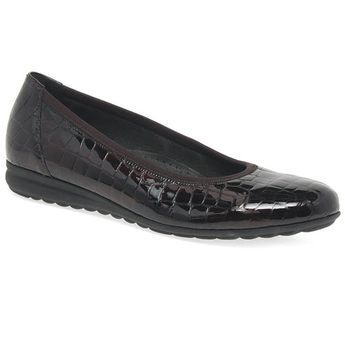 Gabor Splash Ballerina Shoe - Merlot - image 001 |ww_colour=merlot|ww_order=001|