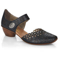 Rieker 43753 Heeled Summer Shoe - Black - image 001 |ww_colour=black|ww_order=001|