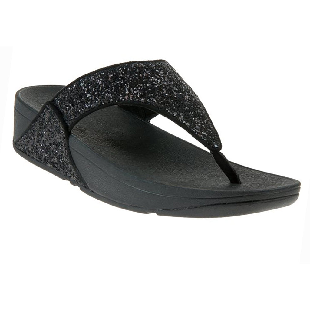 Fitflop Lulu Glitter Toe-Post Sandals - Black - image 001 |ww_colour=black|ww_order=001|