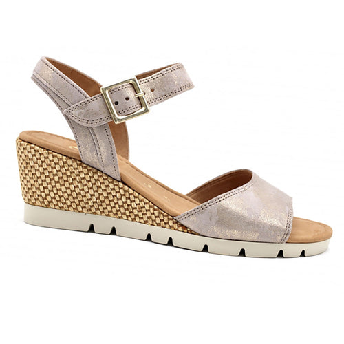 Gabor Nieve Wedge Heel Sandal - Muschel - image 001 |ww_colour=muschel|ww_order=001|