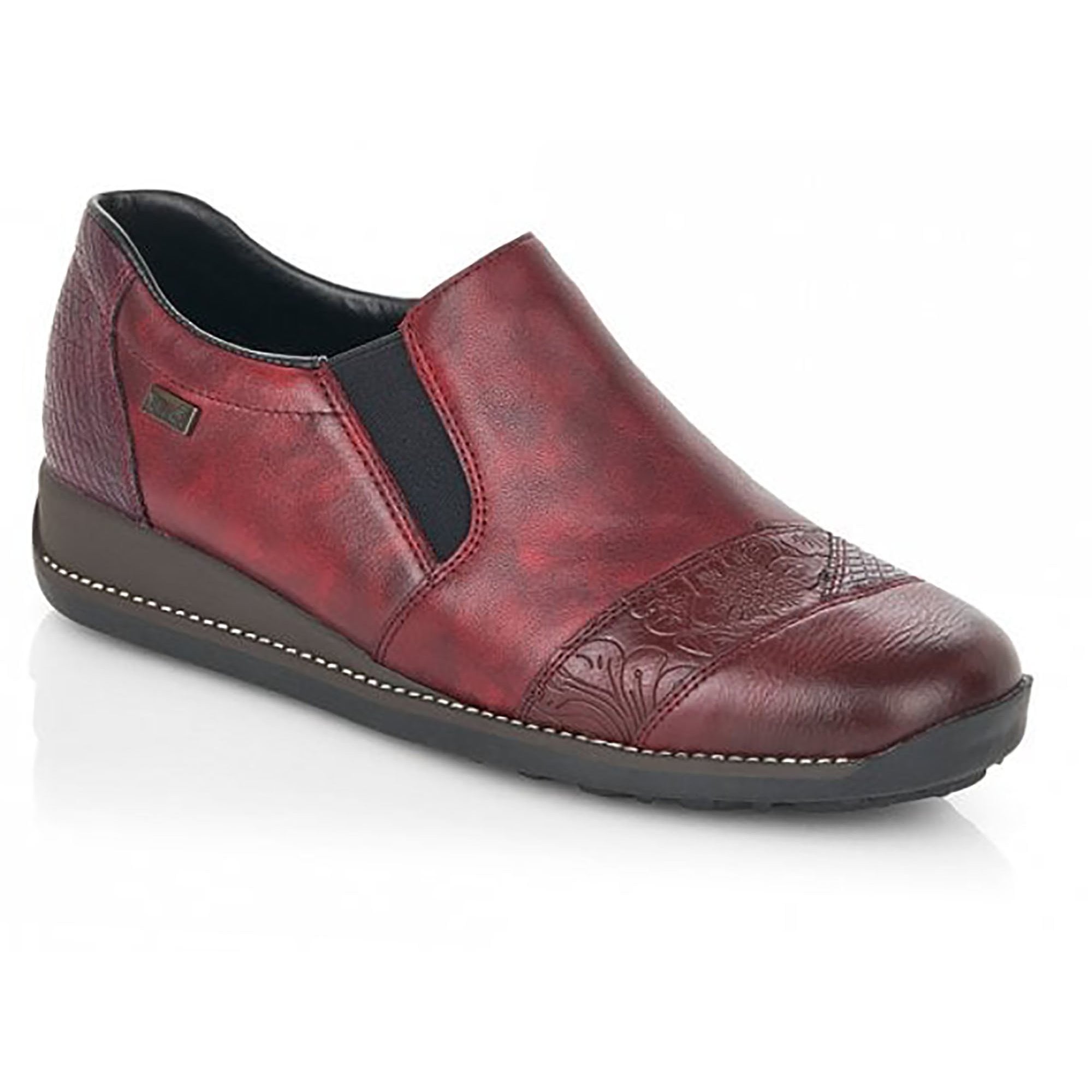 Rieker Water Resistant Slip On Shoe - Red - image 001 |ww_colour=red|ww_order=001|