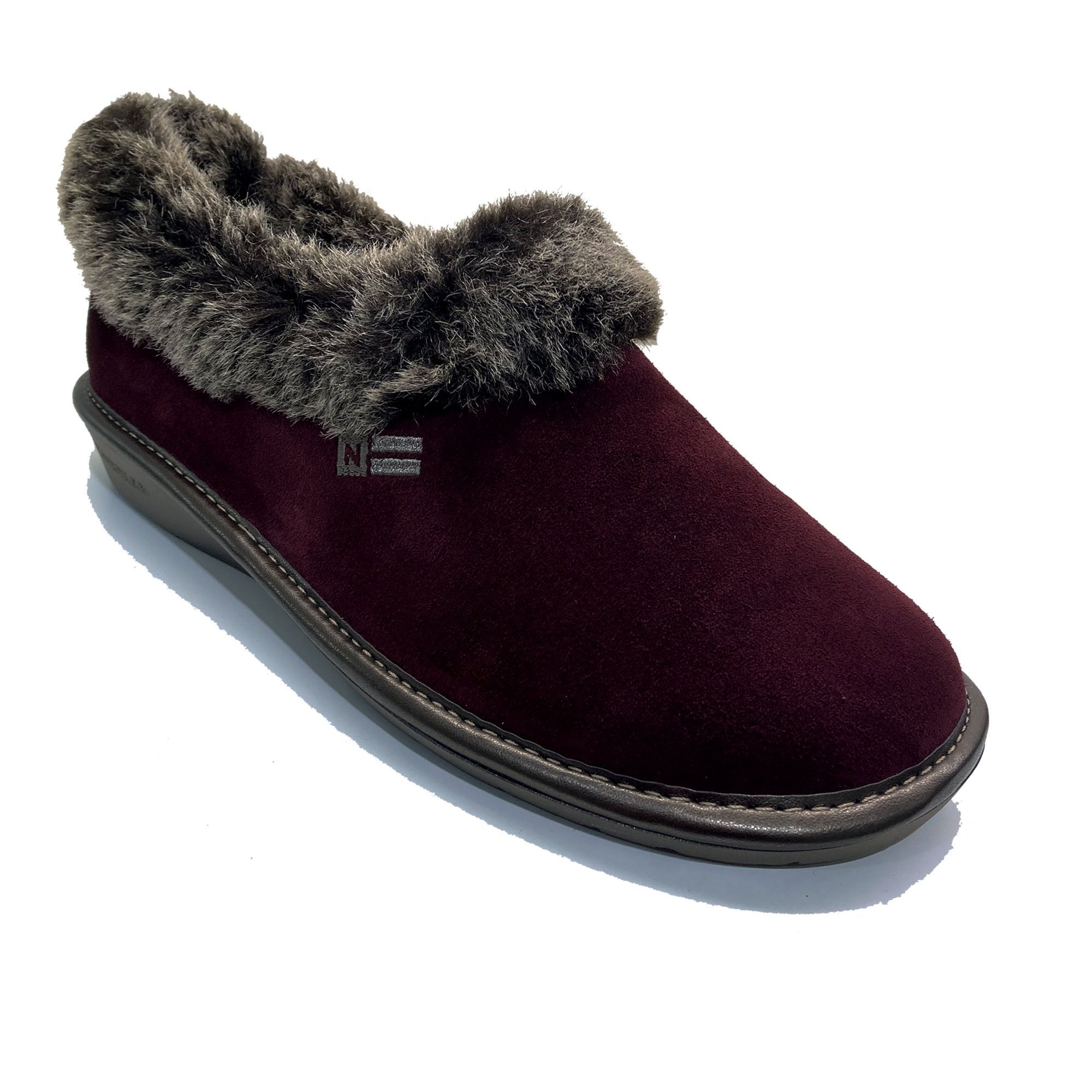 Nordikas Womens 1358 Suede Full Slipper - Burdeos/Burgundy - image 001 |ww_colour=burdeos-burgundy|ww_order=001|