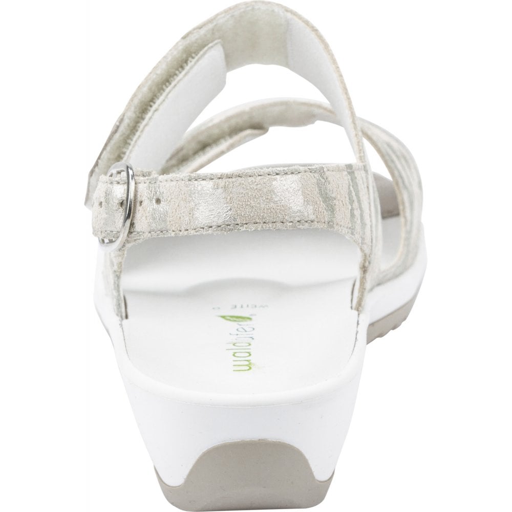 Waldlaufer Ginger Sandal with 3 Adjustable Fastenings - Perl lightgold perl - image 004 |ww_colour=perl-lightgold-perl|ww_order=004|