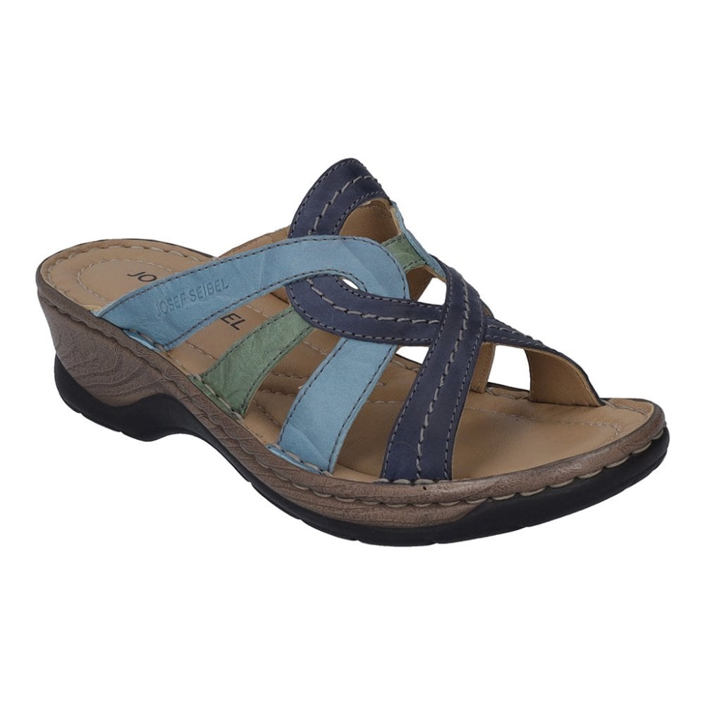 Josef Seibel Catalonia 01 Mule - Blue Multi - image 001 |ww_colour=blue-multi|ww_order=001|