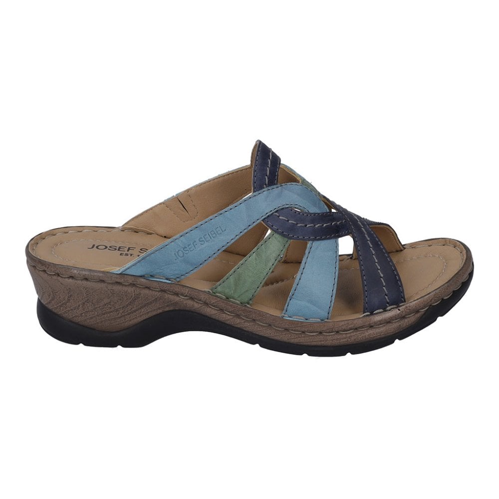 Josef Seibel Catalonia 01 Mule - Blue Multi - image 002 |ww_colour=blue-multi|ww_order=002|