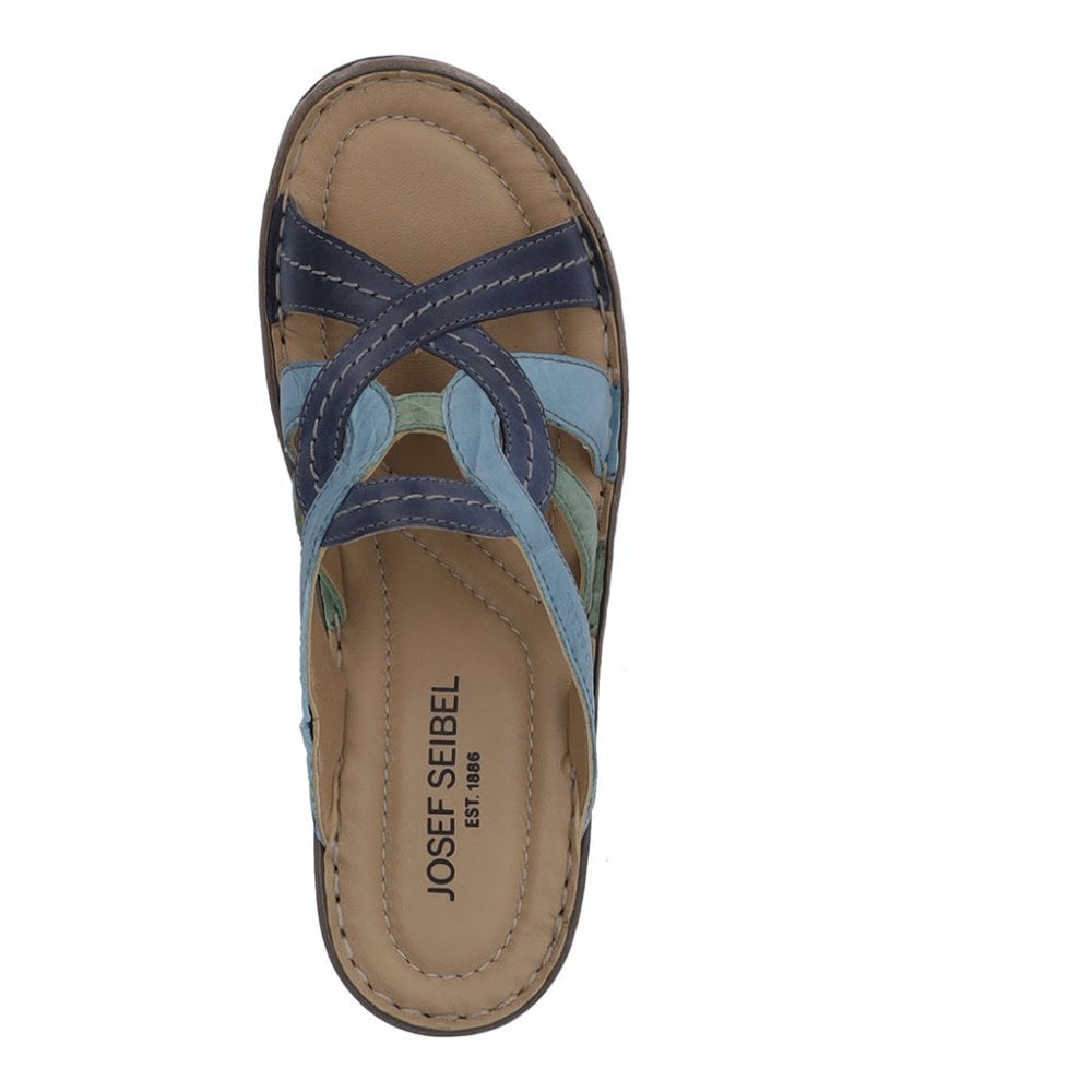 Josef Seibel Catalonia 01 Mule - Blue Multi - image 003 |ww_colour=blue-multi|ww_order=003|