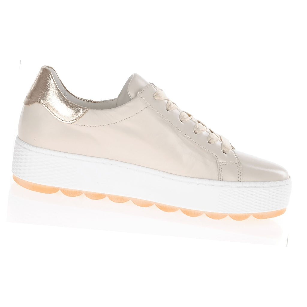 Gabor Quench - Casual Leather Lace Up/Zip Shoe - Ivory - image 004 |ww_colour=ivory|ww_order=004|