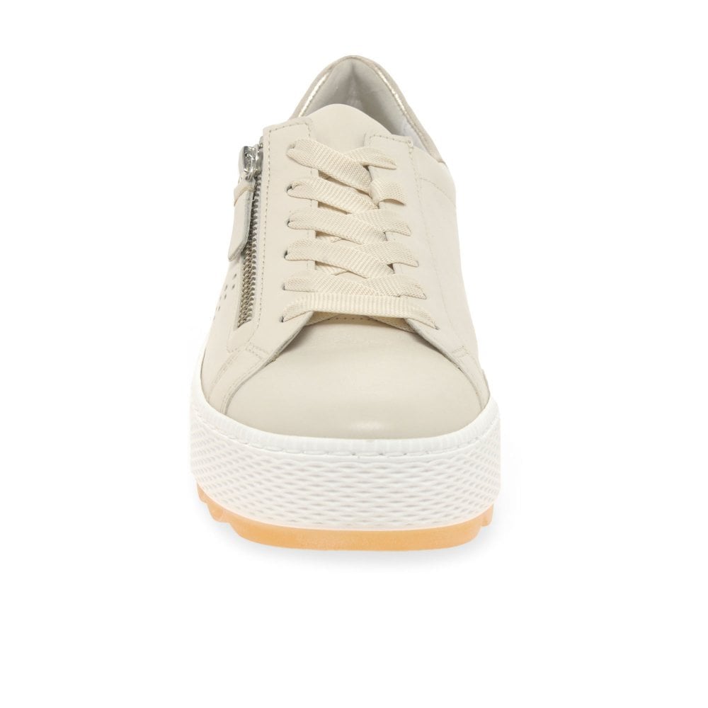 Gabor Quench - Casual Leather Lace Up/Zip Shoe - Ivory - image 005 |ww_colour=ivory|ww_order=005|