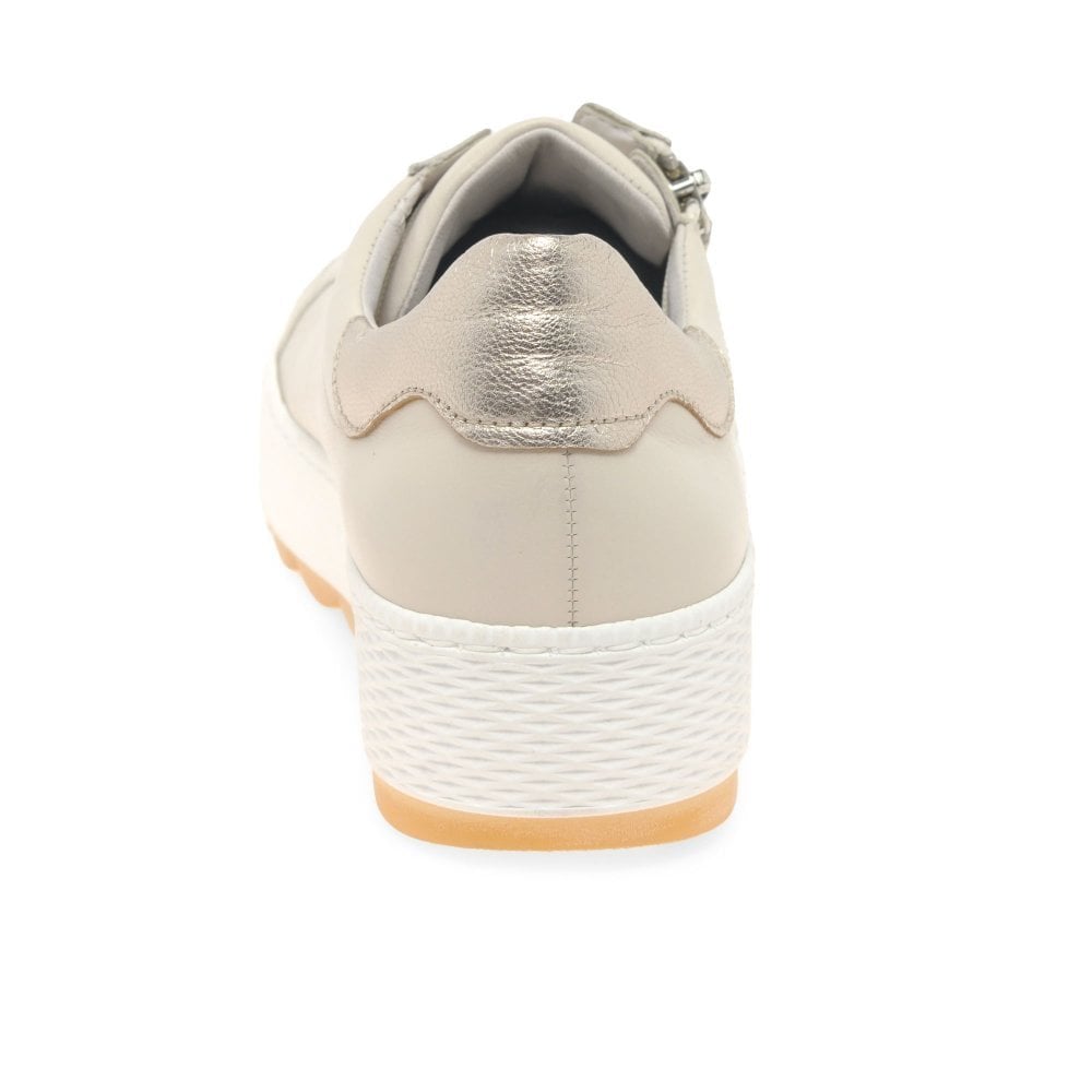 Gabor Quench - Casual Leather Lace Up/Zip Shoe - Ivory - image 006 |ww_colour=ivory|ww_order=006|