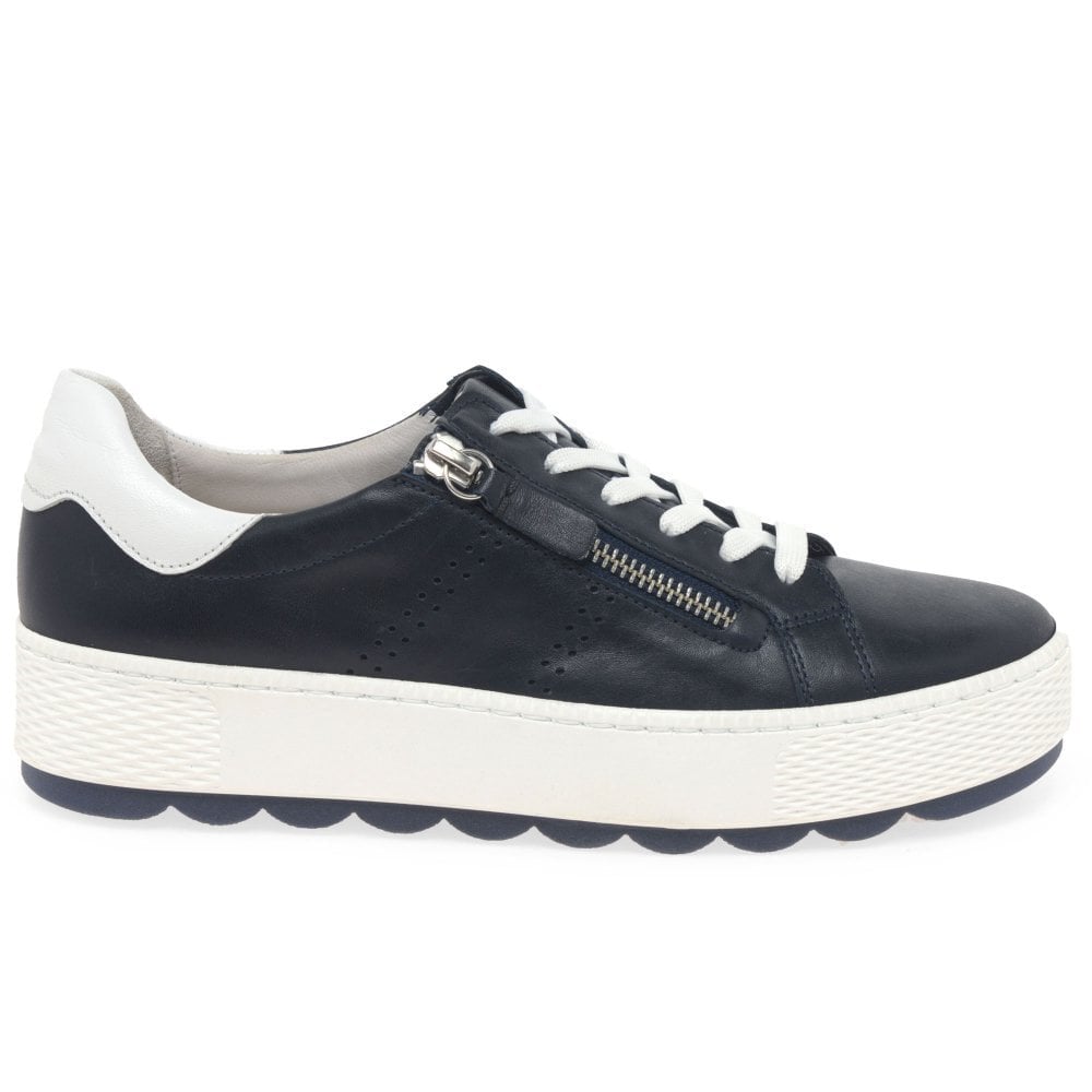 Gabor Quench - Casual Leather Lace Up/Zip Shoe - Midnight - image 003 |ww_colour=midnight|ww_order=003|