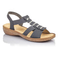 Rieker 62850 Elasticated Sandal - Blue - image 001 |ww_colour=blue|ww_order=001|