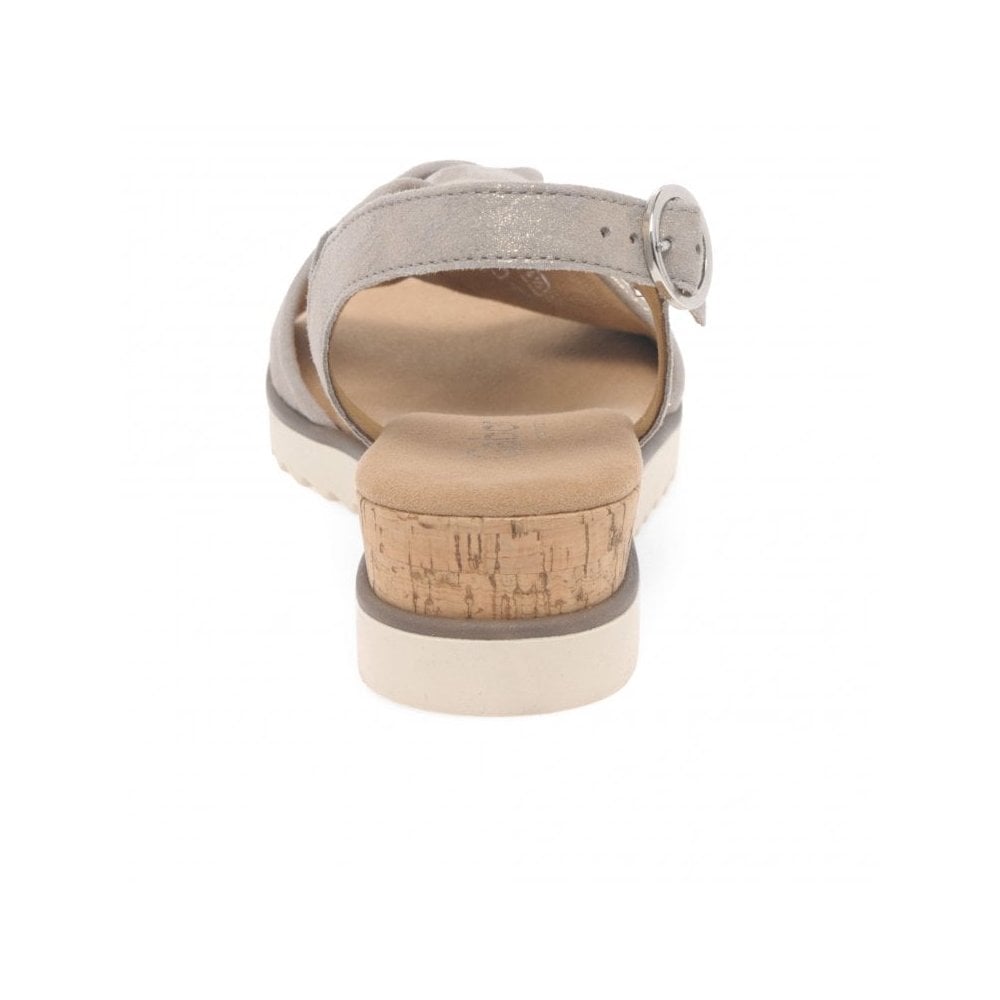 Gabor Rich Low Wedge Sandal - Caruso Metallic Muschel - image 004 |ww_colour=caruso-metallic-muschel|ww_order=004|