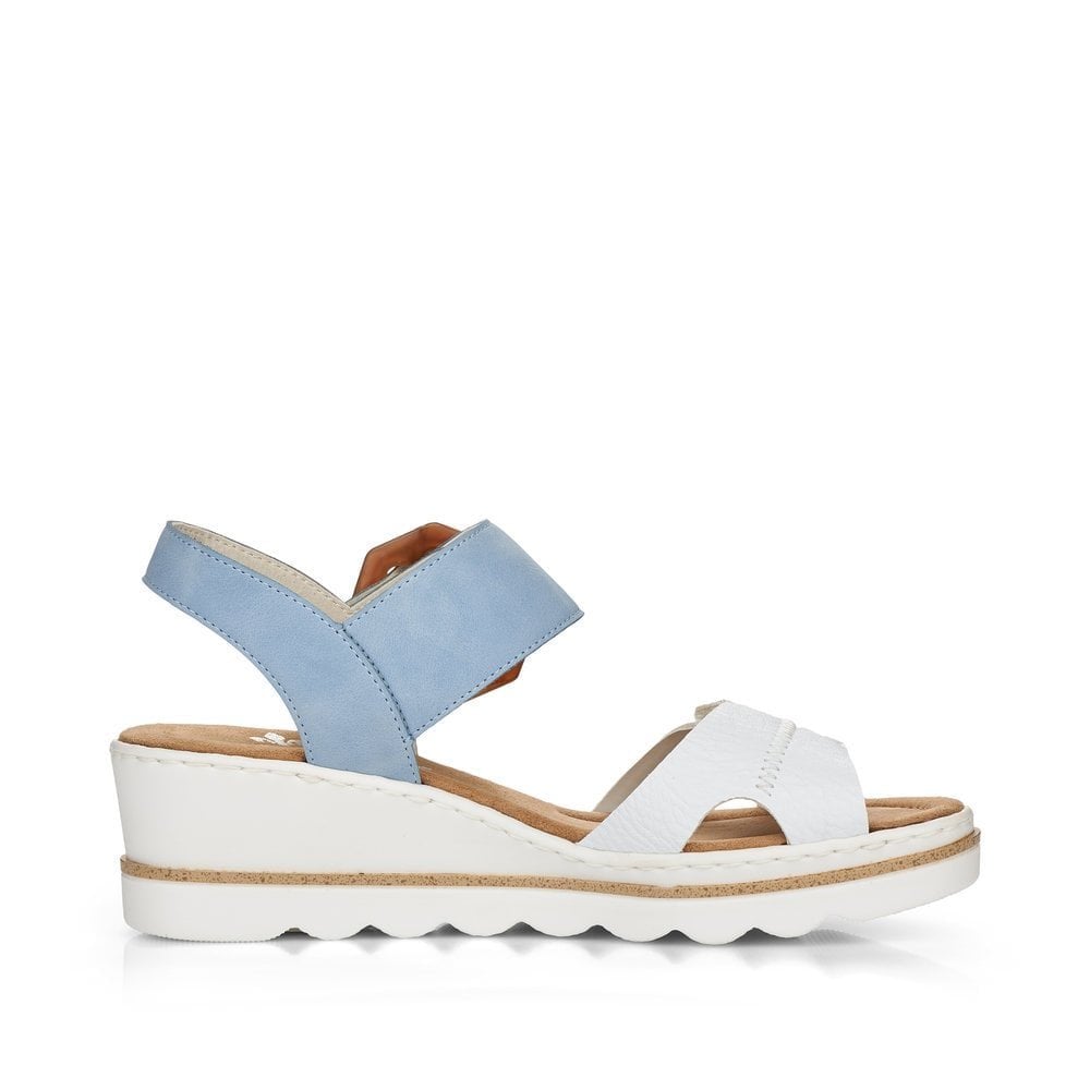 Rieker Wedge Sandal with Hook & Loop Fastening - Blue Combi - image 005 |ww_colour=blue-combi|ww_order=005|