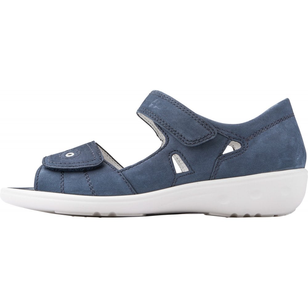 Waldlaufer Kara Hook & Loop Fastening Sandal - Marino - image 002 |ww_colour=marino|ww_order=002|