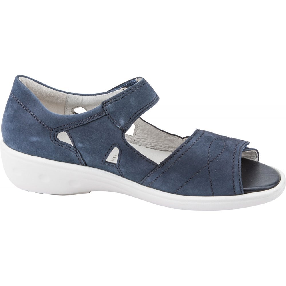 Waldlaufer Kara Hook & Loop Fastening Sandal - Marino - image 003 |ww_colour=marino|ww_order=003|