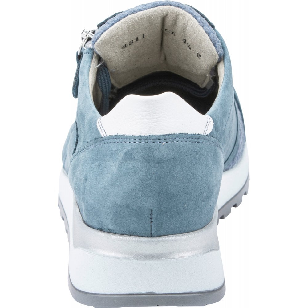 Waldlaufer Hiroko Lace Up & Zip Fastening - Denim - image 004 |ww_colour=denim|ww_order=004|