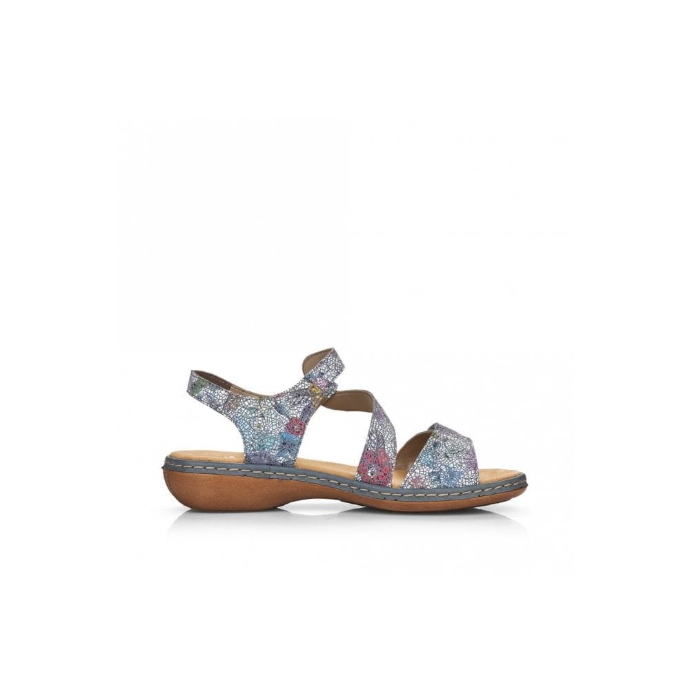 Rieker 659C7 Sling Back Hook & Loop Fastening Sandal - Multi - image 002 |ww_colour=multi|ww_order=002|