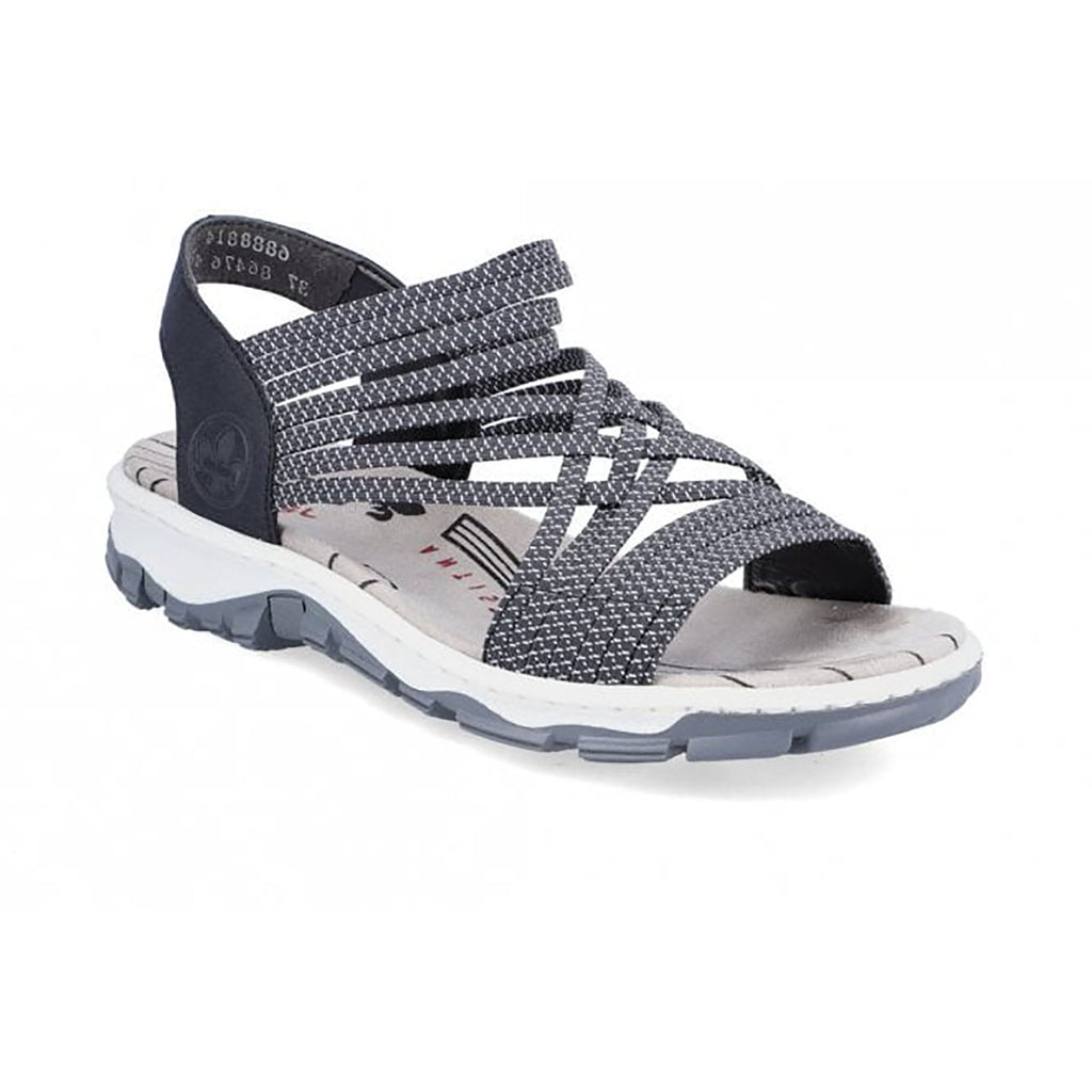 Rieker Ladies' Elasticated Sandal - Blue - image 001 |ww_colour=blue|ww_order=001|