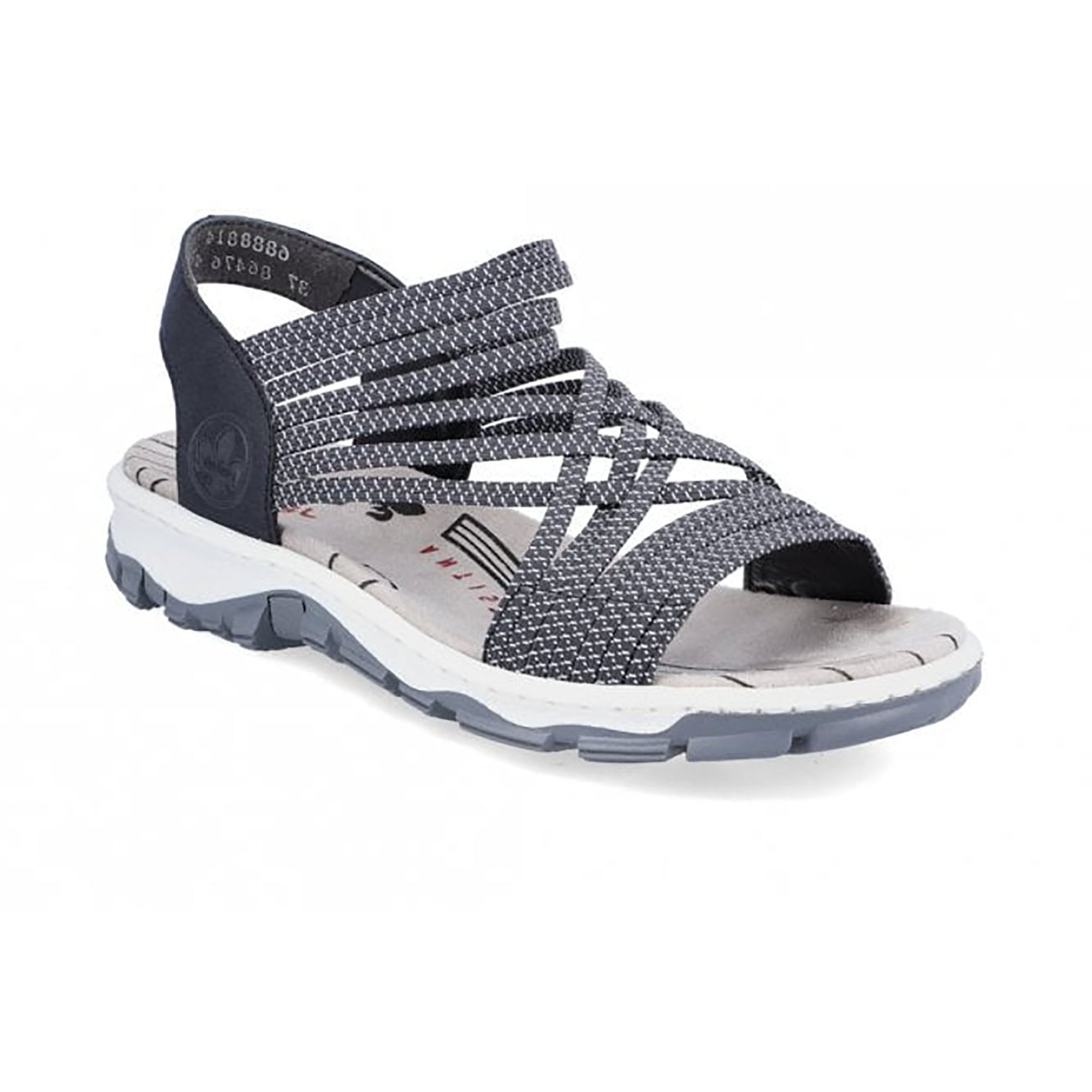 Rieker Ladies' Elasticated Sandal - Blue - image 001 |ww_colour=blue|ww_order=001|