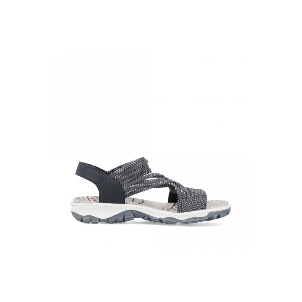 Rieker Ladies' Elasticated Sandal - Blue - image 003 |ww_colour=blue|ww_order=003|