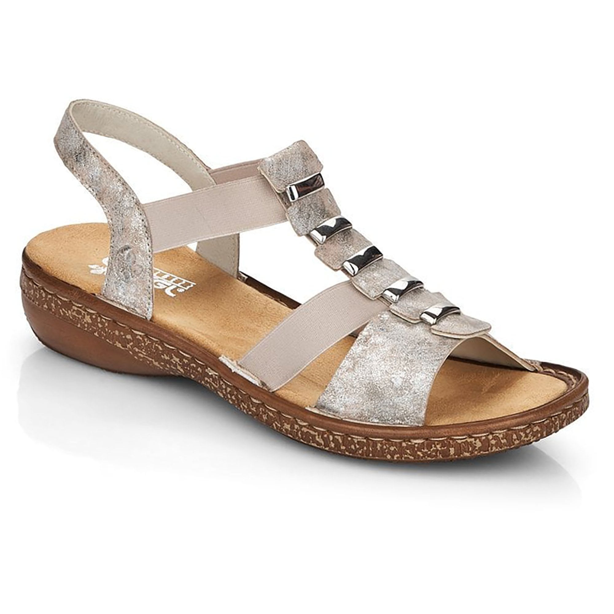 Rieker 62850 Elasticated Sandal - Metallic - image 001 |ww_colour=metallic|ww_order=001|