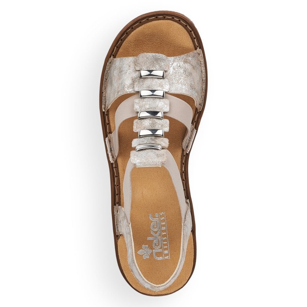Rieker 62850 Elasticated Sandal - Metallic - image 002 |ww_colour=metallic|ww_order=002|