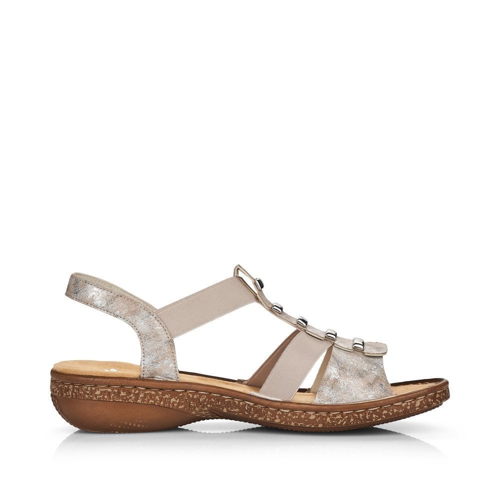 Rieker 62850 Elasticated Sandal - Metallic - image 005 |ww_colour=metallic|ww_order=005|