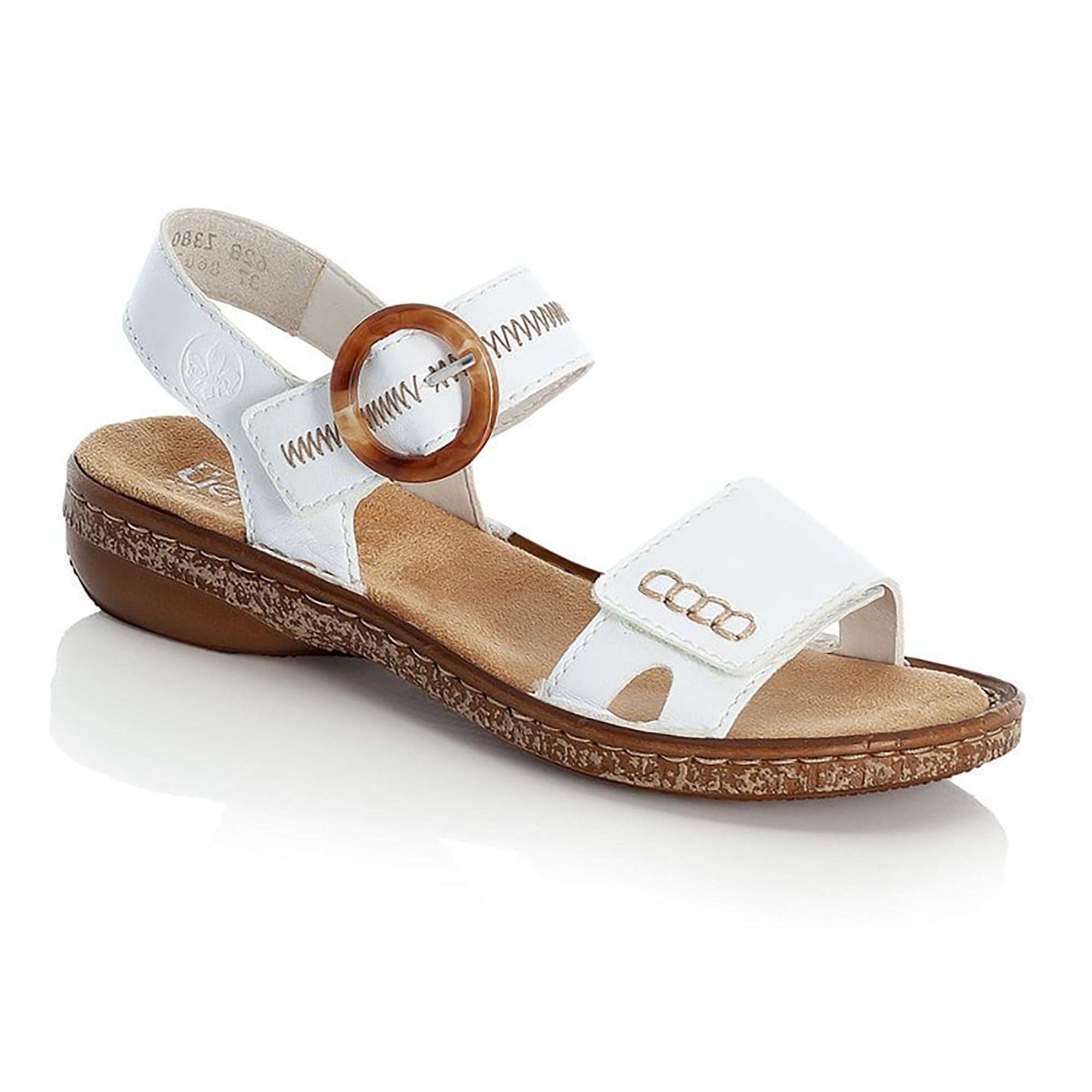 Rieker Hook & Loop Fastening Sandals - White - image 001 |ww_colour=white|ww_order=001|